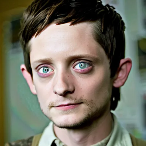 Prompt: Elijah wood as Tim the Sorcerer