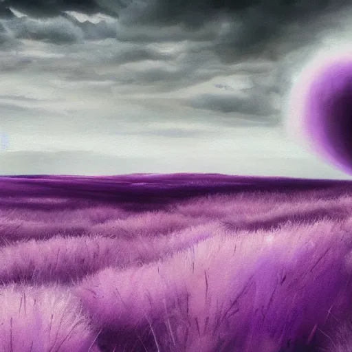 Image similar to a tornado in the distant purple landscape, hdr, artstation, shuttershock, 4 dimensions