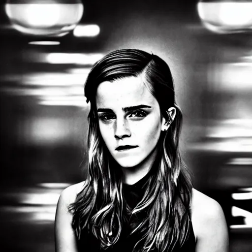 Image similar to emma watson, chrome, reflect, texture, photograph