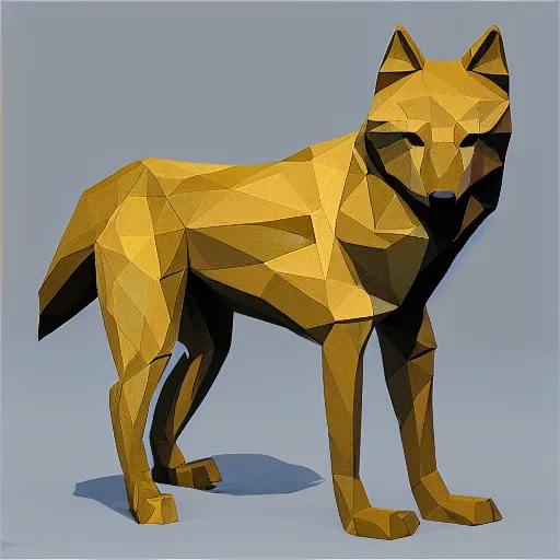 Image similar to Low poly wolf