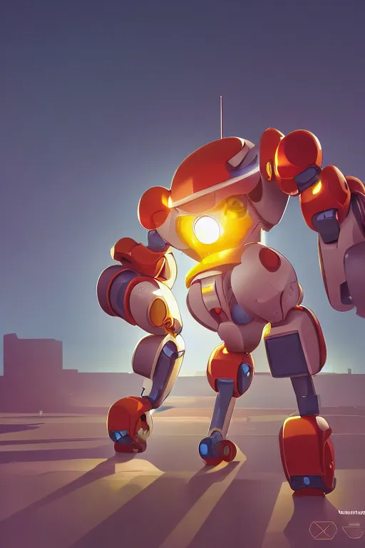 Image similar to metabots medabots medarotto medarot robot minimalist comics, behance hd by jesper ejsing, by rhads, makoto shinkai and lois van baarle, ilya kuvshinov, rossdraws global illumination ray tracing hdr radiating a glowing aura