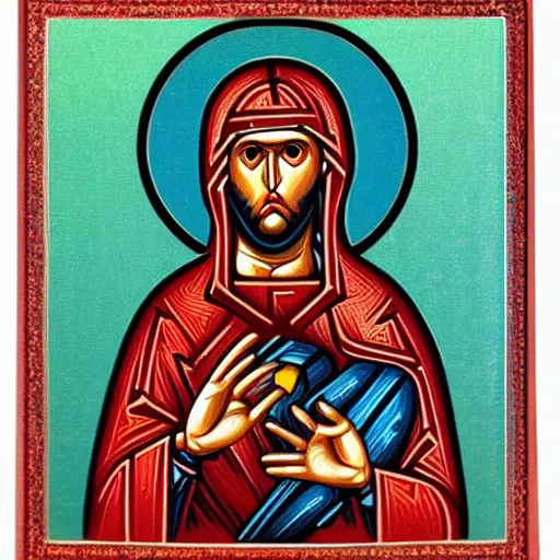 Prompt: funny religious icon