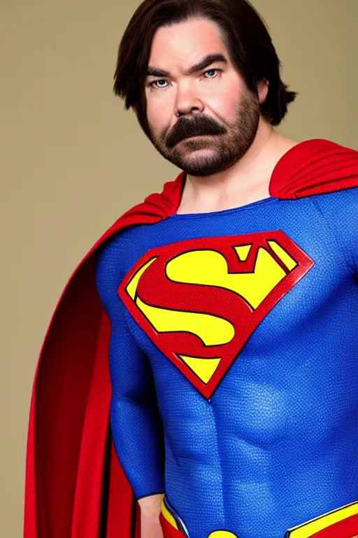 Image similar to matt berry as superman, highly detailed face