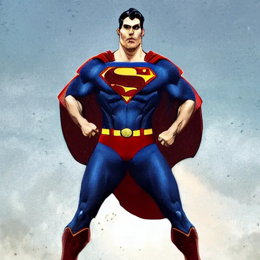 Image similar to Superman as a soldier in Arma 3, gorgeous, beautiful, intricate, highly detailed, digital painting, artstation, oppressive lighting, concept art, sharp focus, illustration, art by greg rutkowski and alphonse mucha