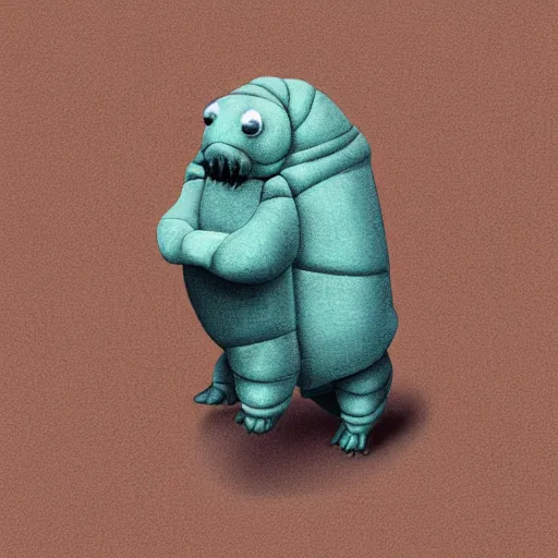 Prompt: an isometric tardigrade