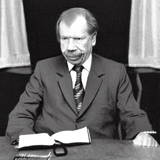 Image similar to president vaclav havel as a character drawn by adolf bork