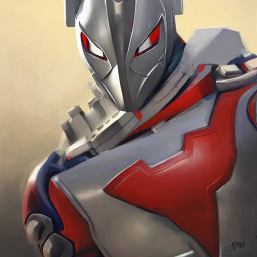 Image similar to greg manchess portrait painting of armored spiderman ultraman cyborg hybrid as overwatch character, medium shot, asymmetrical, profile picture, organic painting, sunny day, matte painting, bold shapes, hard edges, street art, trending on artstation, by huang guangjian and gil elvgren and sachin teng
