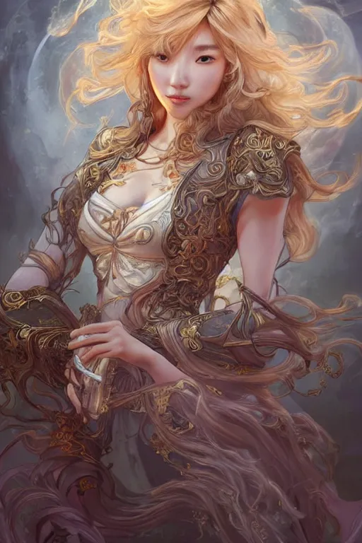 Prompt: Yang Xiao Long, fantasy, intricate, elegant, highly detailed, digital painting, 4k, HDR, concept art, smooth, sharp focus, illustration, art by artgerm and H R Giger and alphonse mucha