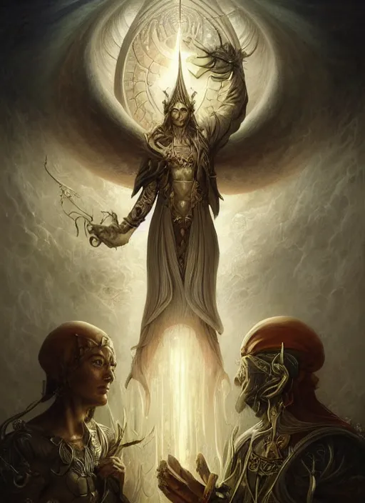 Prompt: god's envisionment, shamanic poste, elegant, highly detailed, centered, digital painting, artstation, concept art, smooth, sharp focus, illustration, artgerm, tomasz alen kopera, peter mohrbacher, donato giancola, joseph christian leyendecker, wlop, frank frazetta