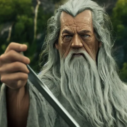 Prompt: film still of gandalf starring as the hulk, realistic extremely detailed photo style painting, granular detail, holographic krypton ion, octane render, 4 k, f 3 2, 5 5 mm photography, wide angle
