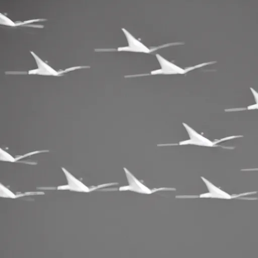 Image similar to 8 Flying hats, 8k UHD, Movie shot, black and white