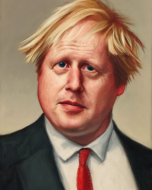 Prompt: a 2 1 0 0 s portrait of boris johnson