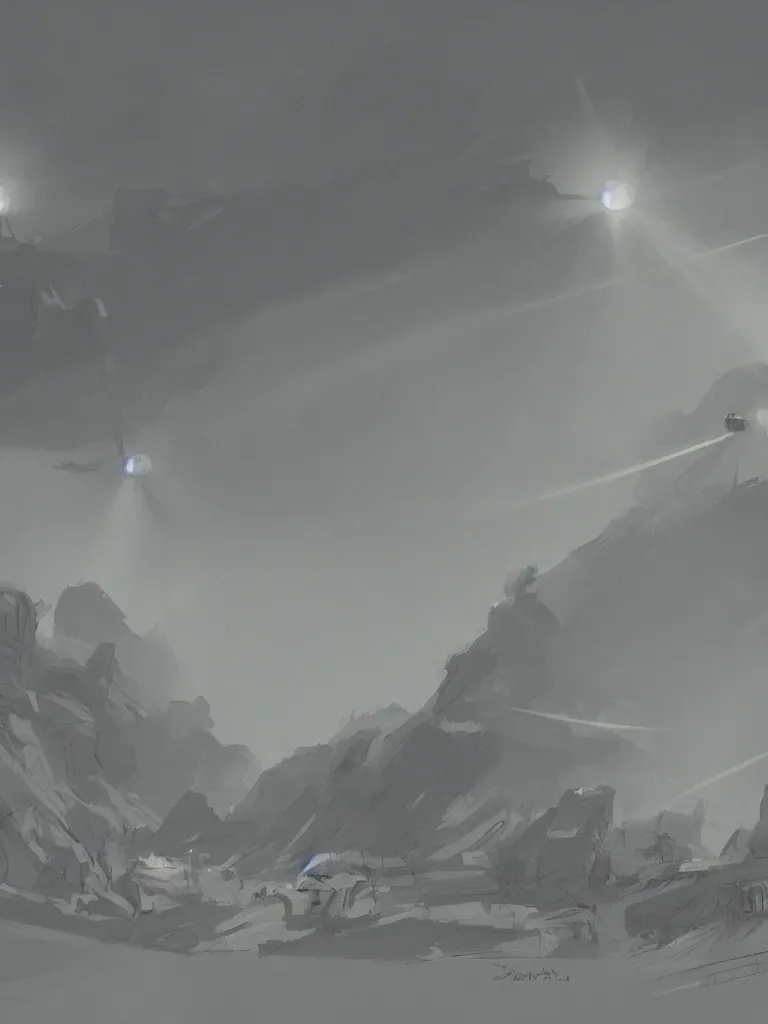 Prompt: searchlights by disney concept artists, blunt borders, rule of thirds