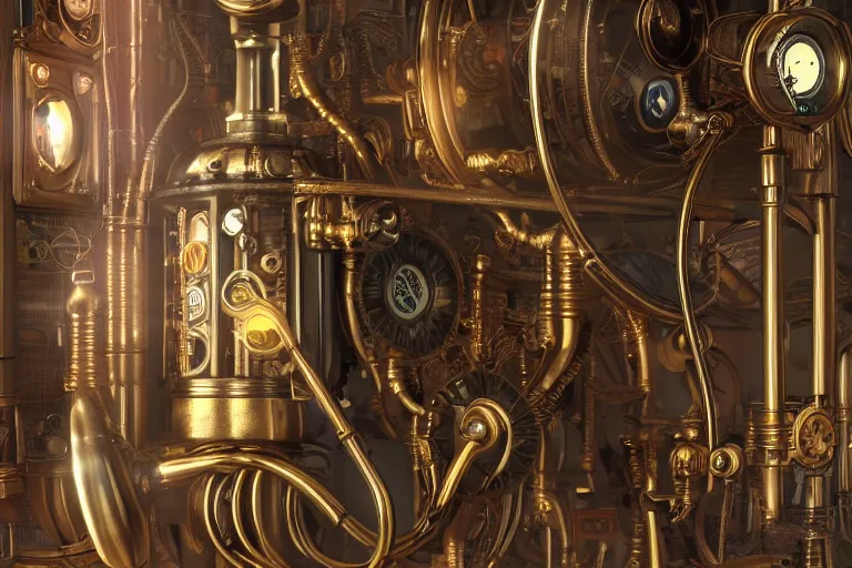 closeup of a glowing vacuum tube steampunk time | Stable Diffusion ...