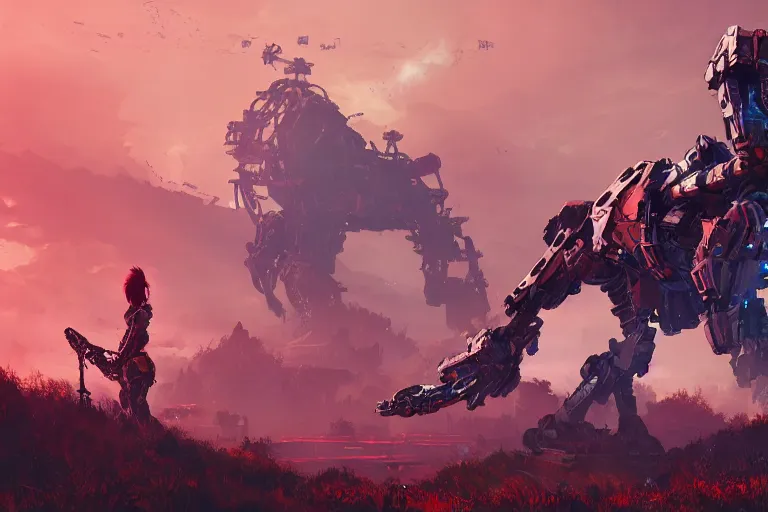 Image similar to stalker machine mecanical creature robot of horizon forbidden west horizon zero dawn bioluminiscence global illumination ray tracing hdr fanart arstation by ian pesty and alena aenami artworks in 4 k