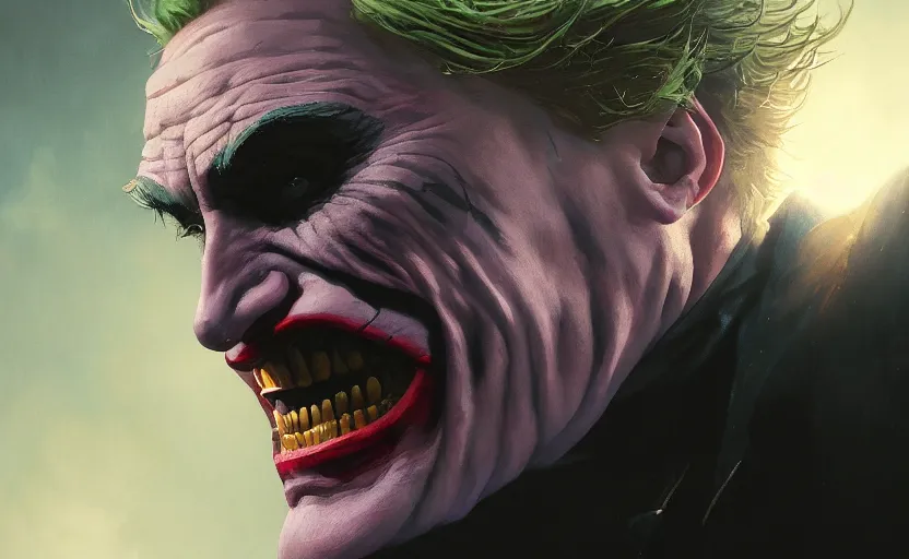 Prompt: highly detailed portrait of christoph waltz as the joker, in batman comic book, stephen bliss, unreal engine, fantasy art by greg rutkowski, loish, rhads, ferdinand knab, makoto shinkai and lois van baarle, ilya kuvshinov, rossdraws, tom bagshaw, global illumination, radiant light, detailed and intricate environment