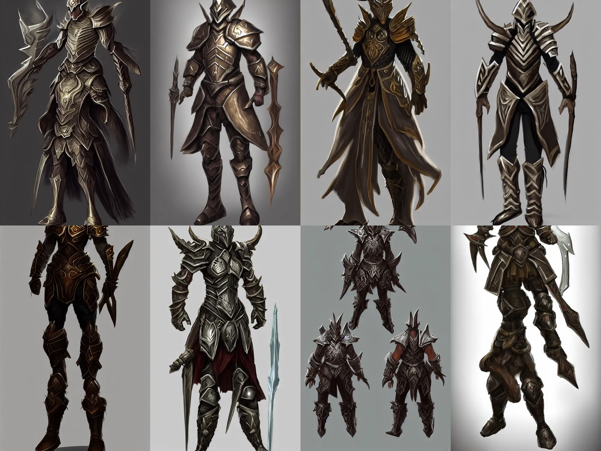 Prompt: unusual armor, character concept, fantasy concept art