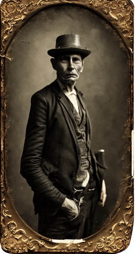 Prompt: a highly detailed digital collodion photograph, a portrait of a blackjack dealer