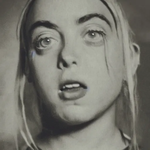 Image similar to crazy billie eilish in a world war 2 photo