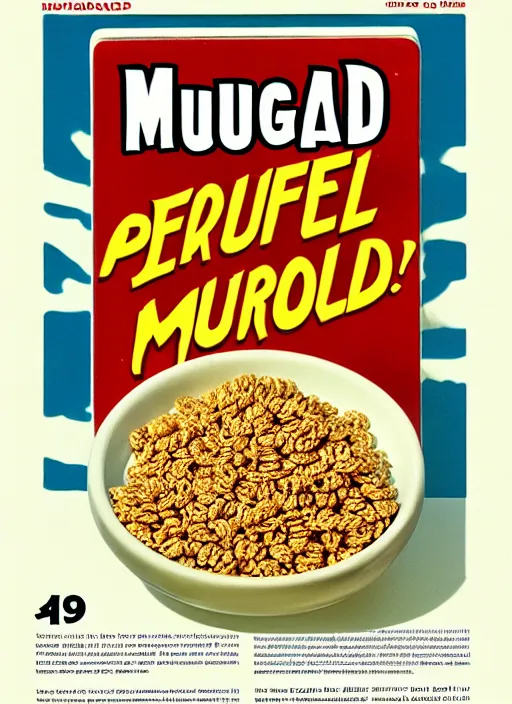 Image similar to an ad for mutagenic cereal, 1 9 9 6, product photography, hq