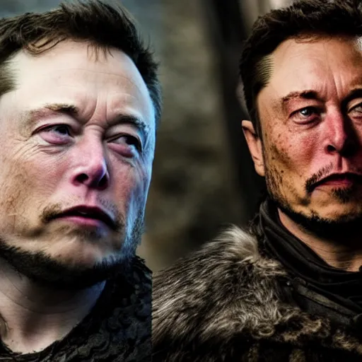 Image similar to Game of Thrones starring Elon Musk, 4k, cinematic,