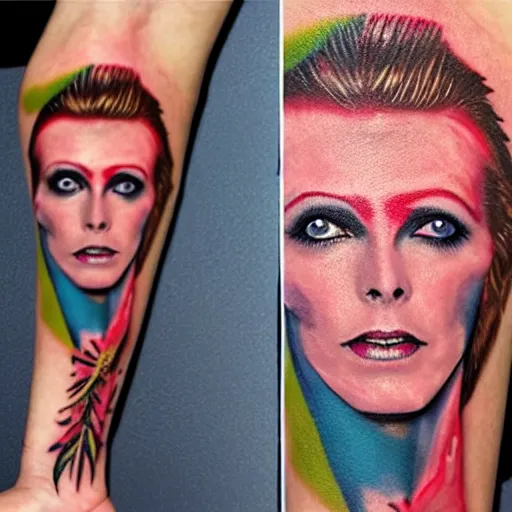 Image similar to tattoo of david bowie