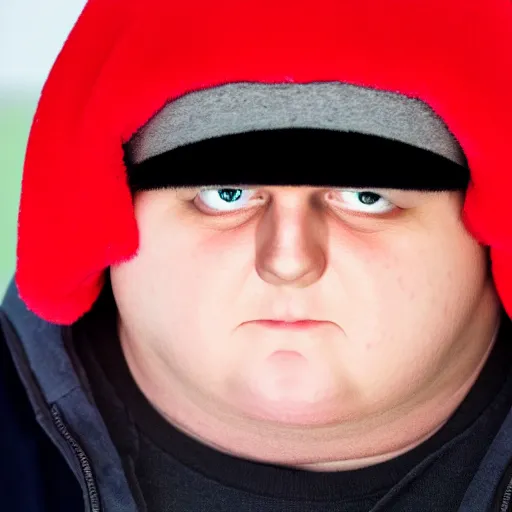 Image similar to angry Eric Cartman as a real life human, XF IQ4, f/1.4, ISO 200, 1/160s, 8K, RAW, unedited, symmetrical balance, in-frame