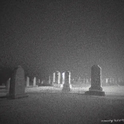 Image similar to insane nightmare, no light, everything is blurred, creepy shadows, cemetery, very poor quality of photography, 2 mpx quality, grainy picture