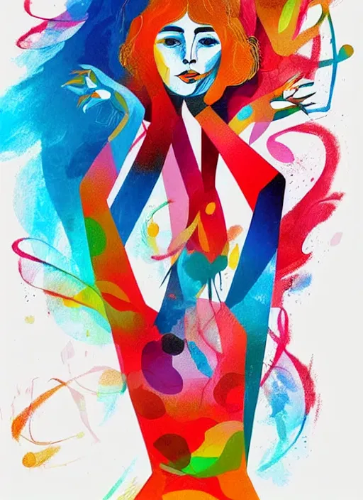 Image similar to expressive and colorful figurative illustration by artist hurca di mirko grisendi, behance