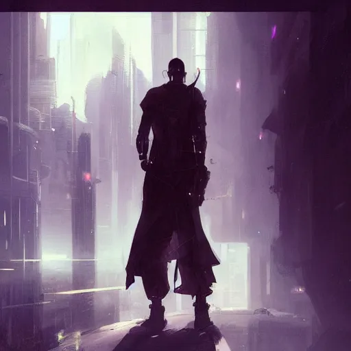 Image similar to a detective questioning a suspect in a dark room, cyberpunk, by charlie bowater, loish, peter mohrbacher, artgerm, greg rutkowski, krenz cushart, wlop, trending on artstation