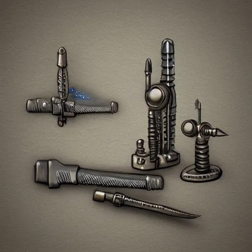 Prompt: small tool extremely detailed cyberpunk ( steampunk ), day light, realistic shaded,