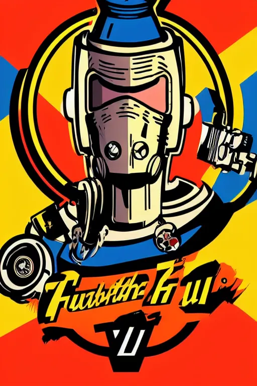 Image similar to fallout 7 6 retro futurist illustration art by butcher billy, sticker, colorful, illustration, highly detailed, simple, smooth and clean vector curves, no jagged lines, vector art, smooth andy warhol style