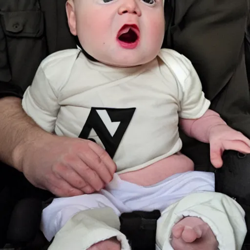 Image similar to angry baby nazi