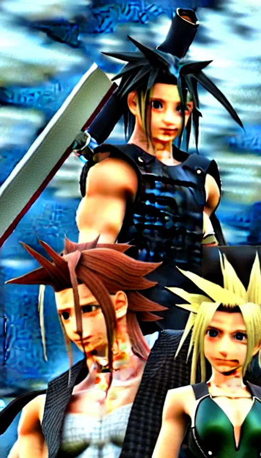 Prompt: the two complementary forces that make up all aspects and phenomena of life, from Final Fantasy VII