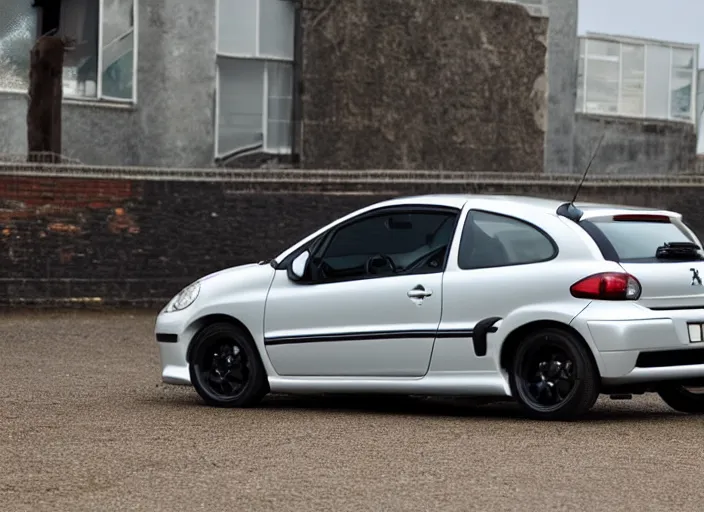 Prompt: peugeot 2 0 6 muscle car