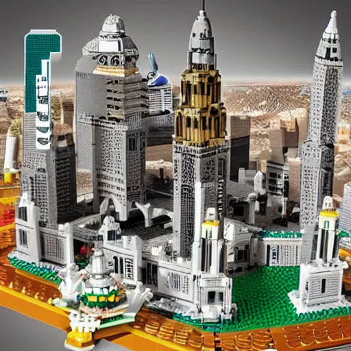 Prompt: makkah city lego set