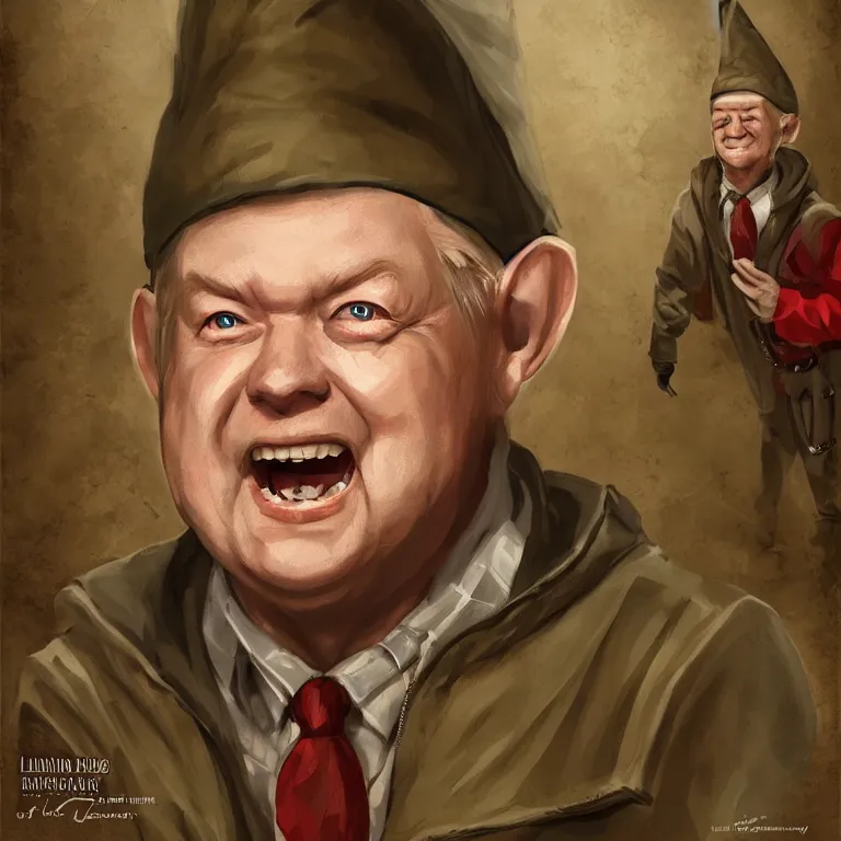 Image similar to Lindsay Graham as the real life Keebler Elf, artstation, highly detailed