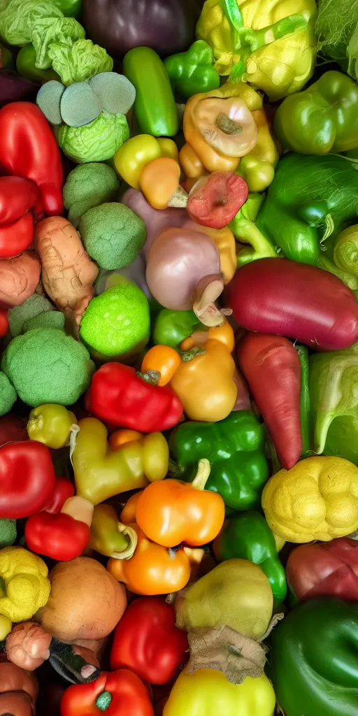 Prompt: photo of skin colored vegetables, 8 k, photorealistic, higly detailed