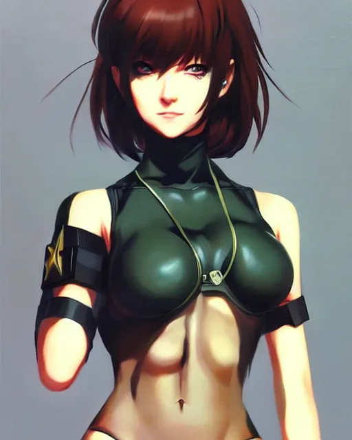 Prompt: portrait Anime as The Boss from Metal Gear Solid from Metal Gear Solid girl cute-fine-face, pretty face, realistic shaded Perfect face, fine details. Anime. realistic shaded lighting by Ilya Kuvshinov Giuseppe Dangelico Pino and Michael Garmash and Rob Rey