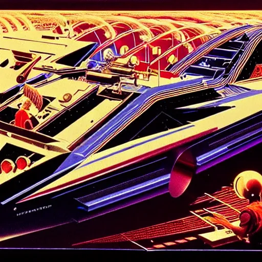 Image similar to an extremely complex and advanced cellphone from the 1960s, extreme plus resolution fantasy concept art, intricate details to everything visible, sharp lighting, Dramatic light by denis villeneuve, strong emphasis on Syd Mead, Robert McCall