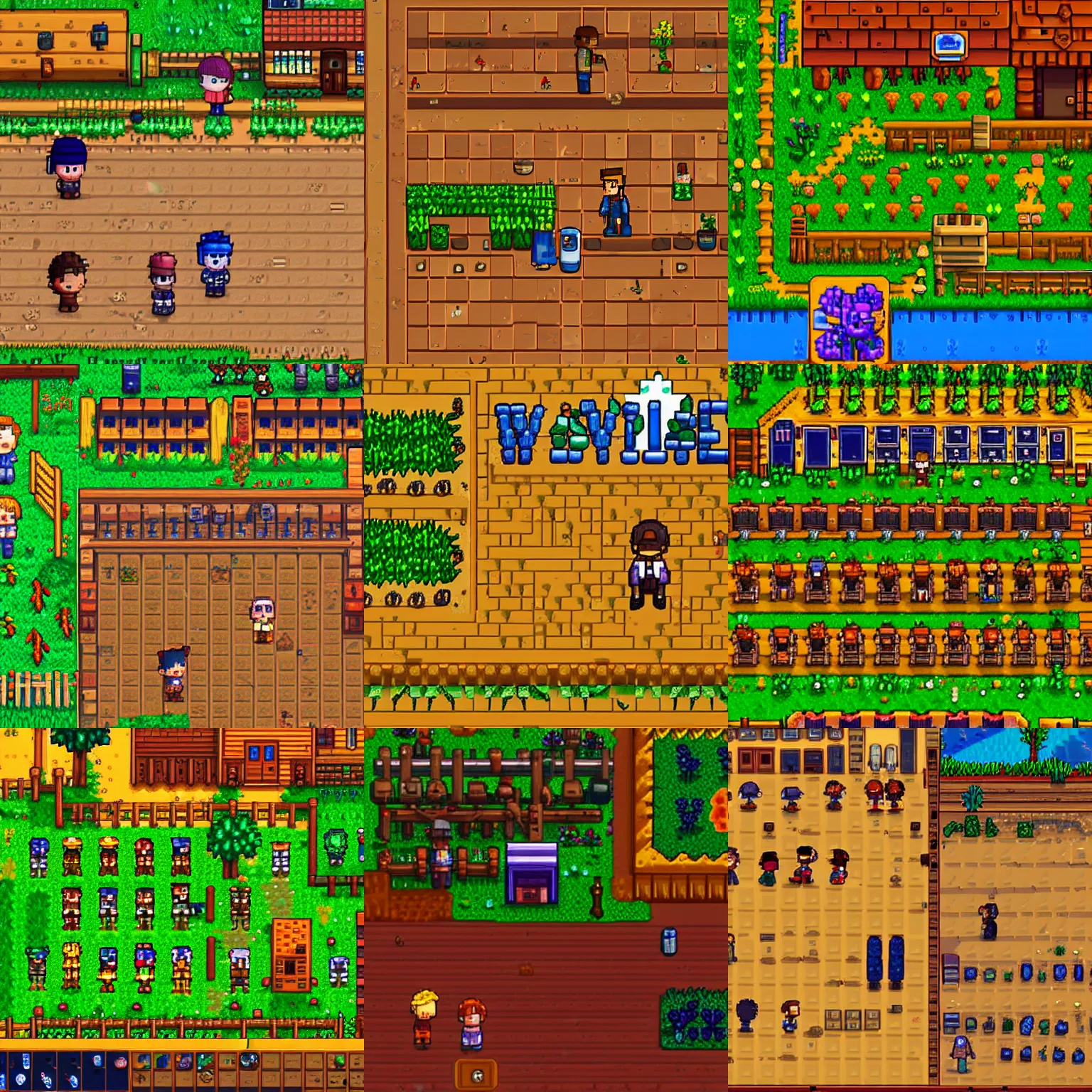 Prompt: stardew valley character sprite, walk cycle