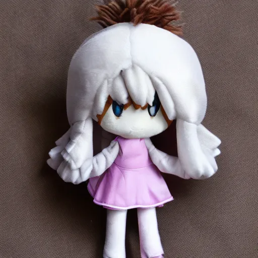 Image similar to cute fumo plush of the girl who always forgets to comb her hair in the morning