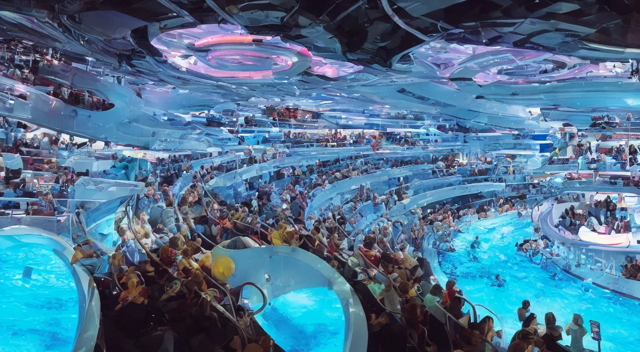 Image similar to aquatheater on a spaceship