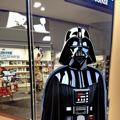 Image similar to I saw darth vader shopping yesterday