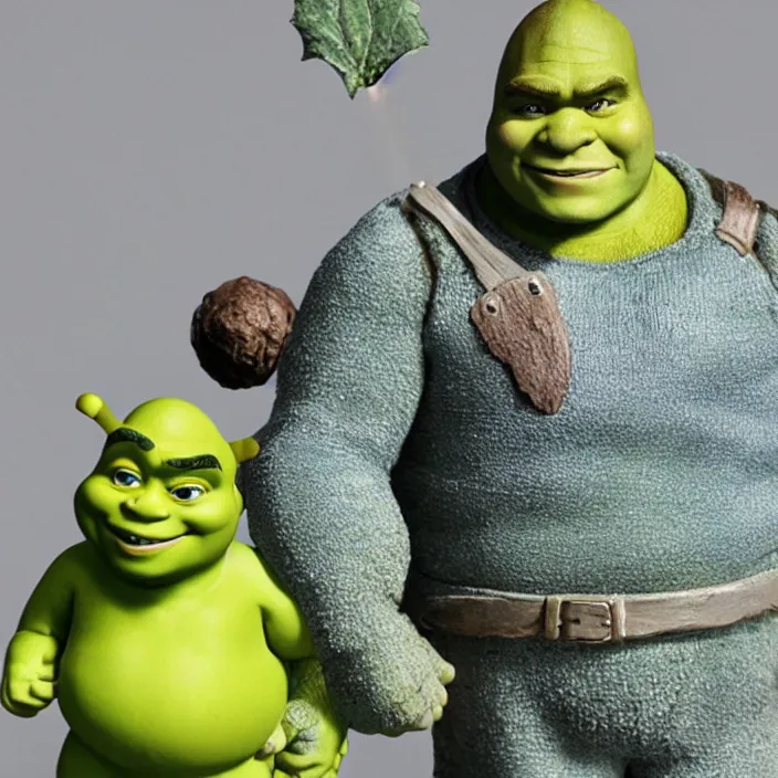 Image similar to Shrek, a GOODSMILE figure of Shrek, figurine, detailed product photo,