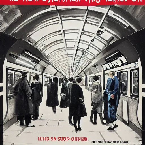 Image similar to London underground Tfl poster, detailed