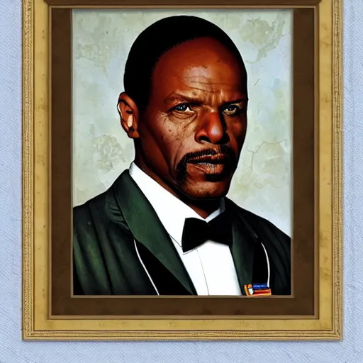 Image similar to commander sisko in the style of norman rockwell