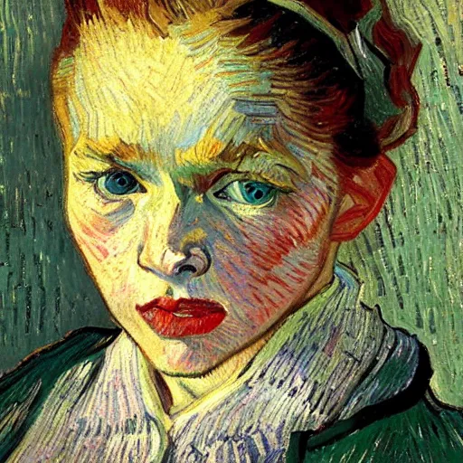 Prompt: high quality high detail painting by vincent van gogh, hd, young pale girl, photorealistic lighting