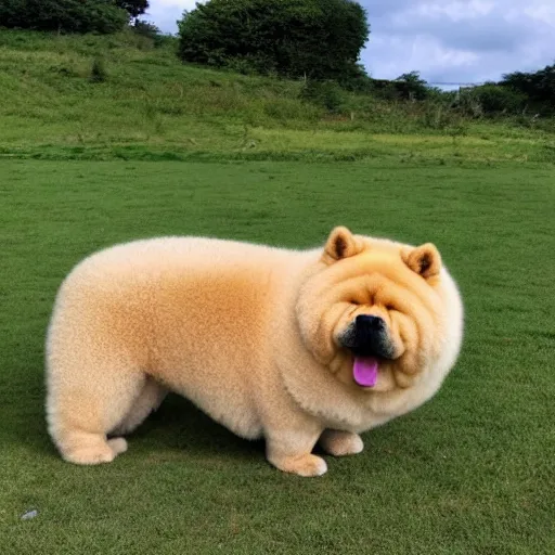 Image similar to a chow chow in the style of thierry noir