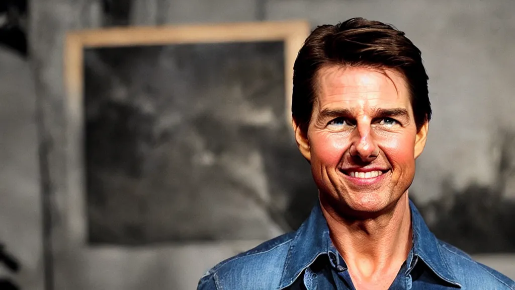 Image similar to A studio photo of Tom Cruise